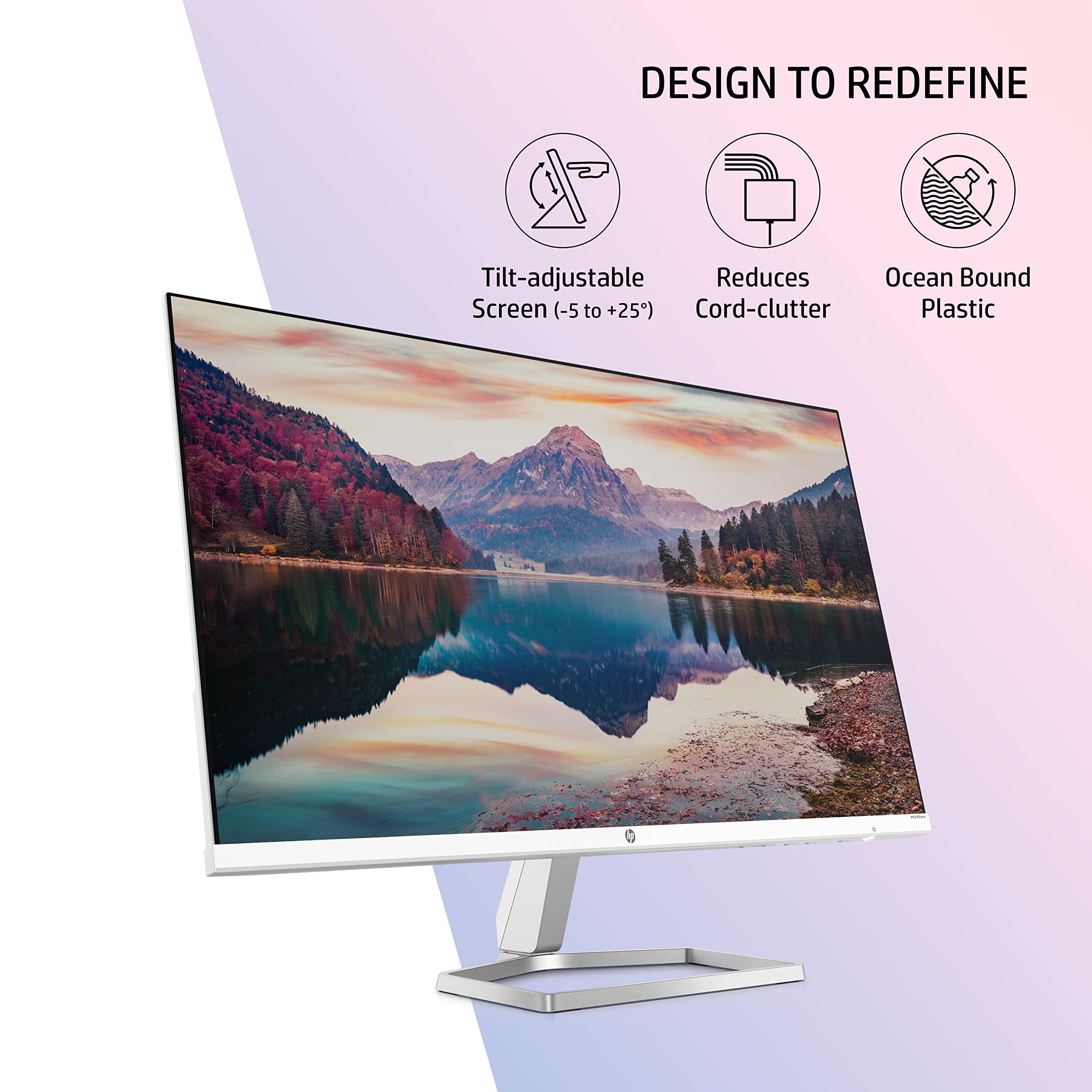 HP M24fwa(60.4cm) 1920 x 1080 Pixels Eye-Safe Certified Full HD